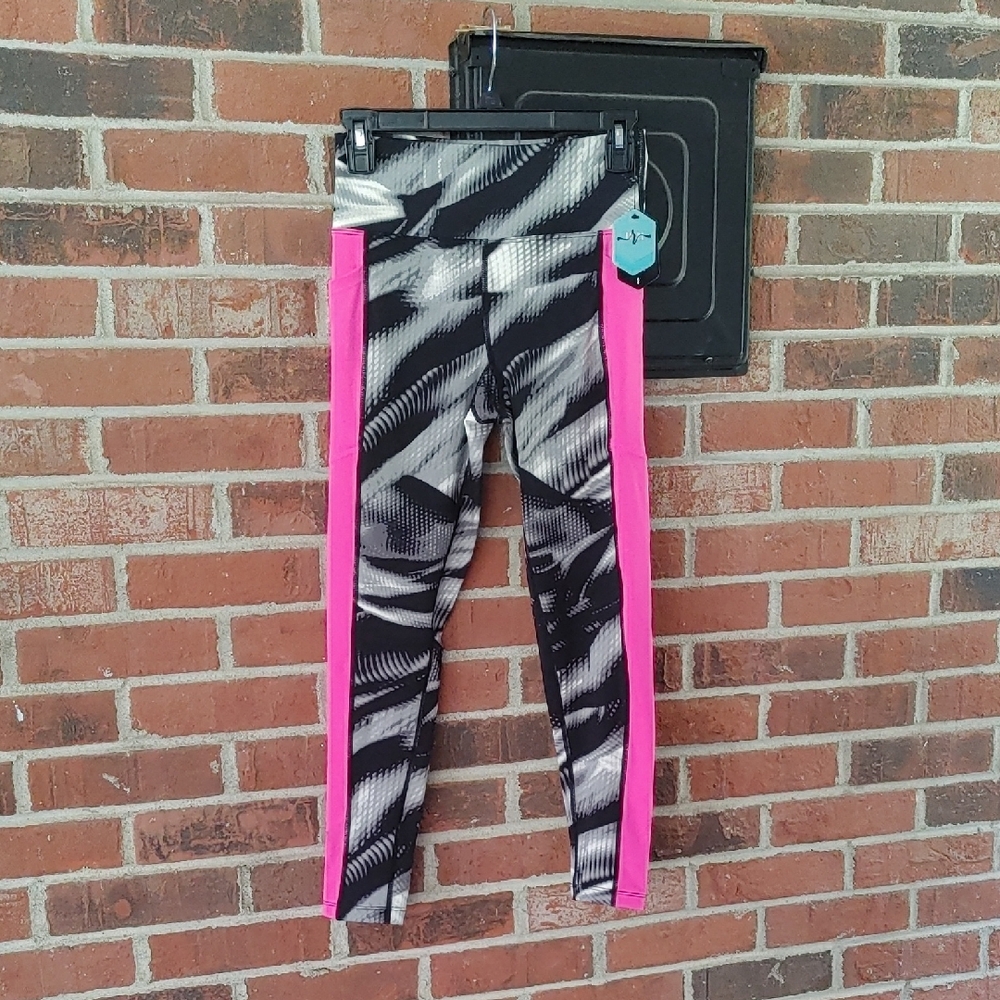Lularoe Pink Panel Rise Brave Leggings Size S